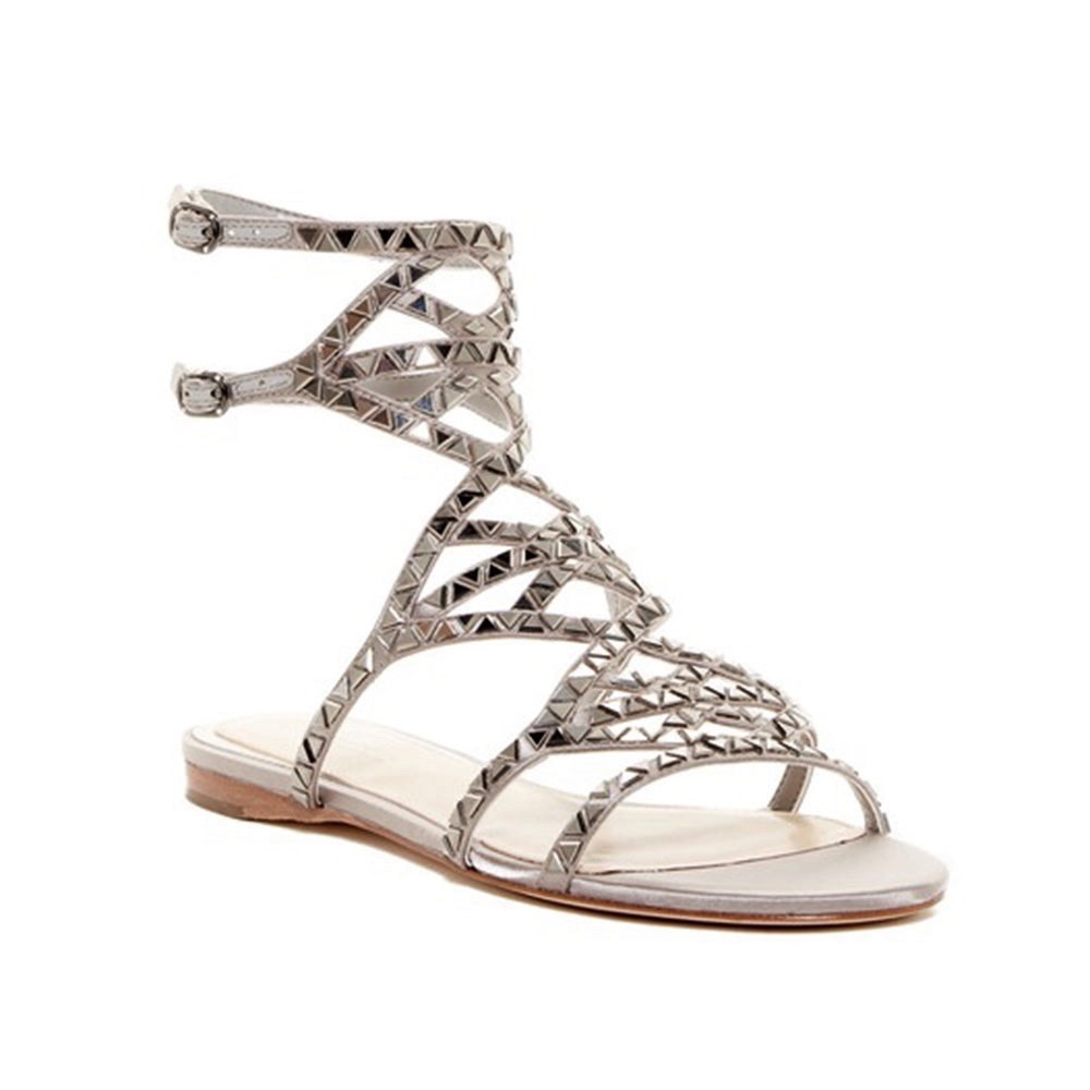 NWT Vince Camuto Rettle Strappy Sandal Silver 6